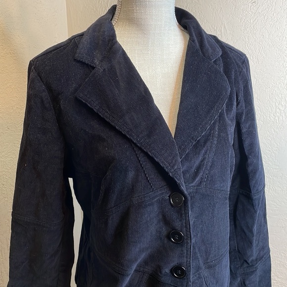 Cato Black Corduroy 3 Button Blazer/Jacket - Picture 2 of 11